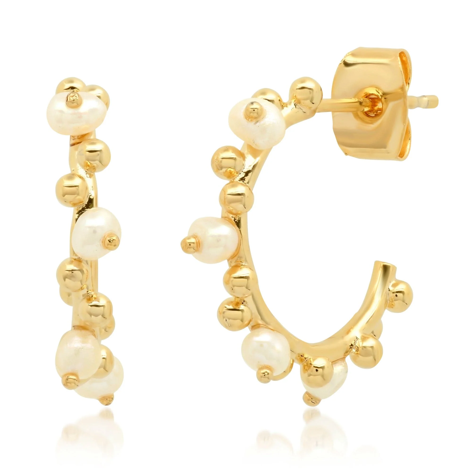 Pearl and Gold Ball Hoop