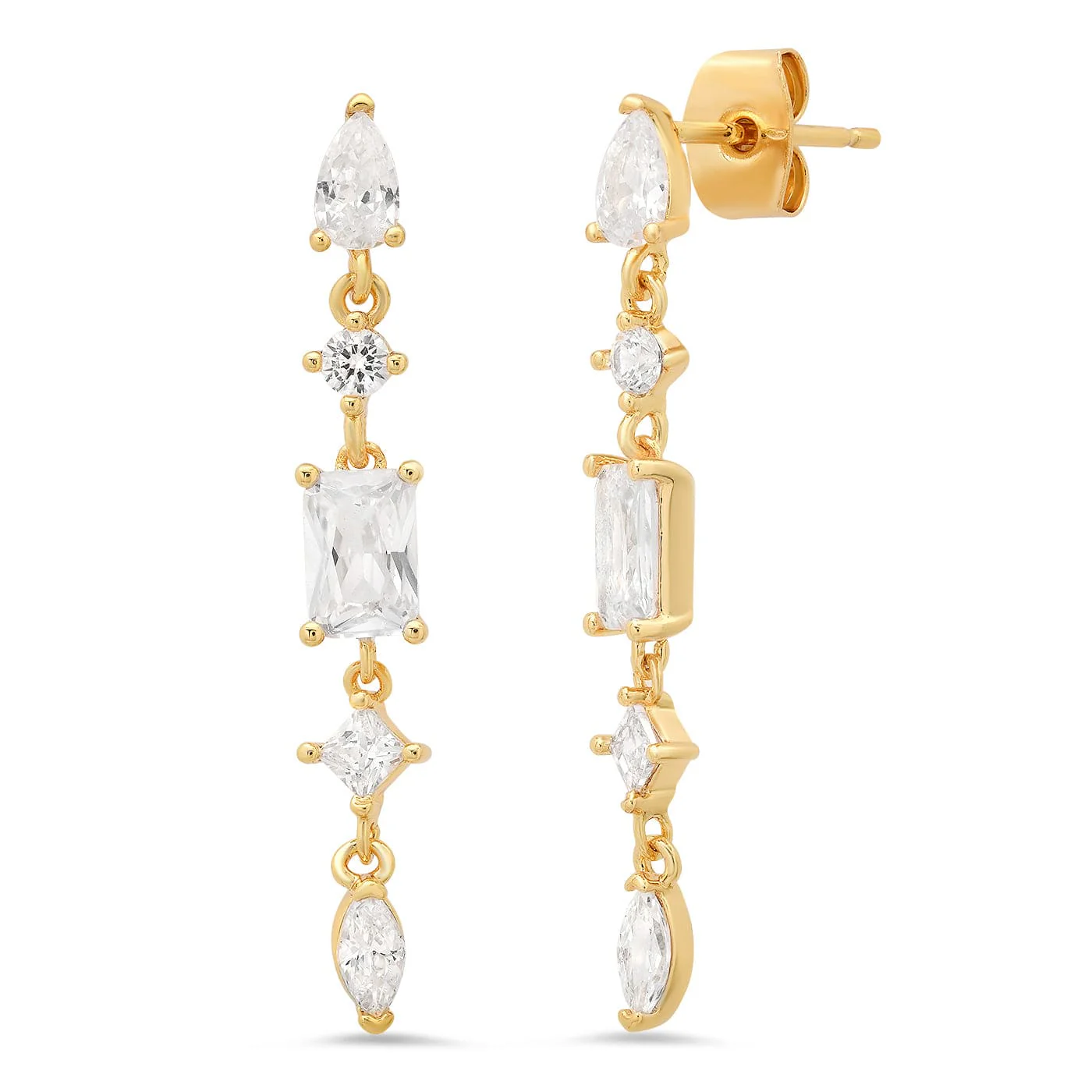 Radiant Drop CZ Earrings