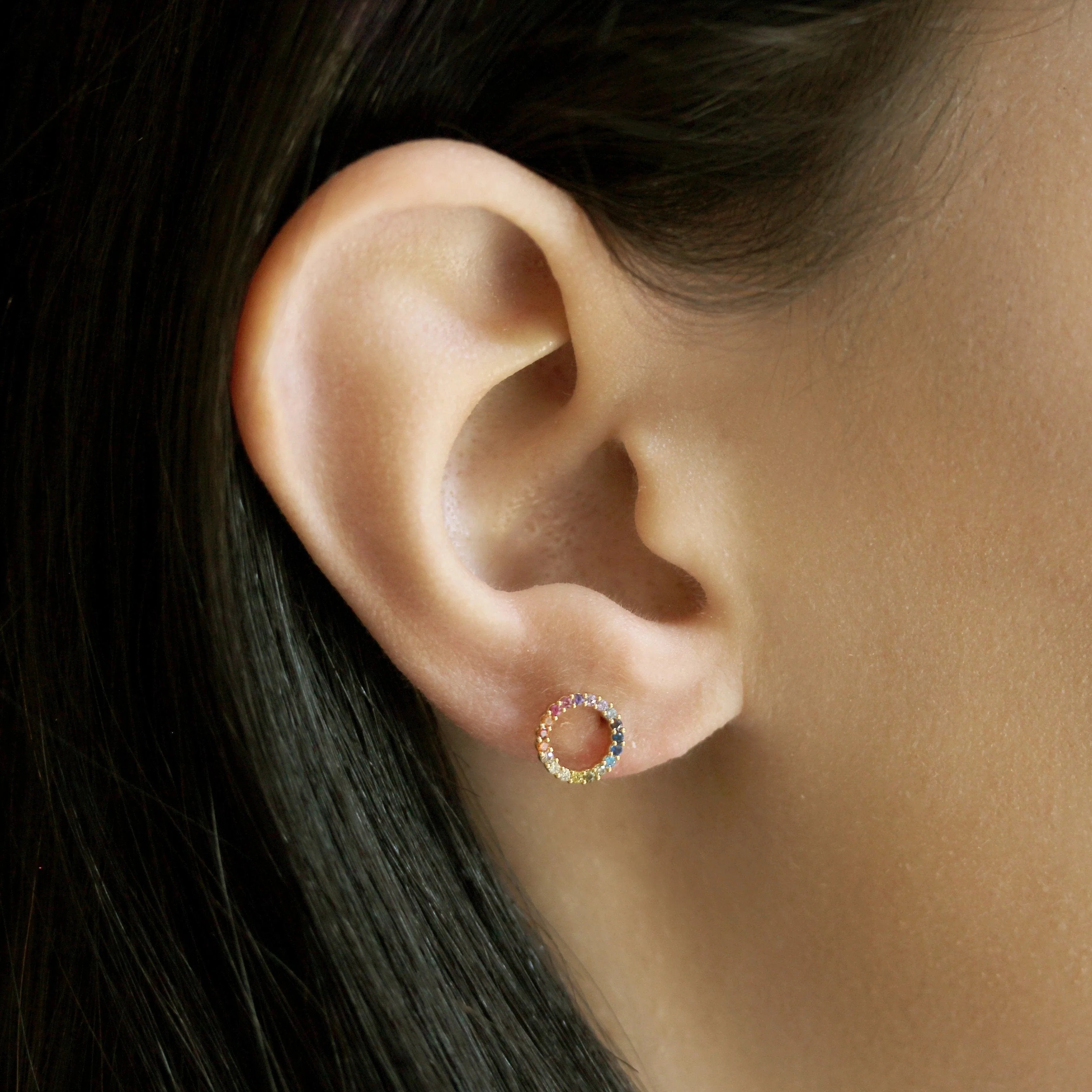 Rainbow Circle Studs - Image 2