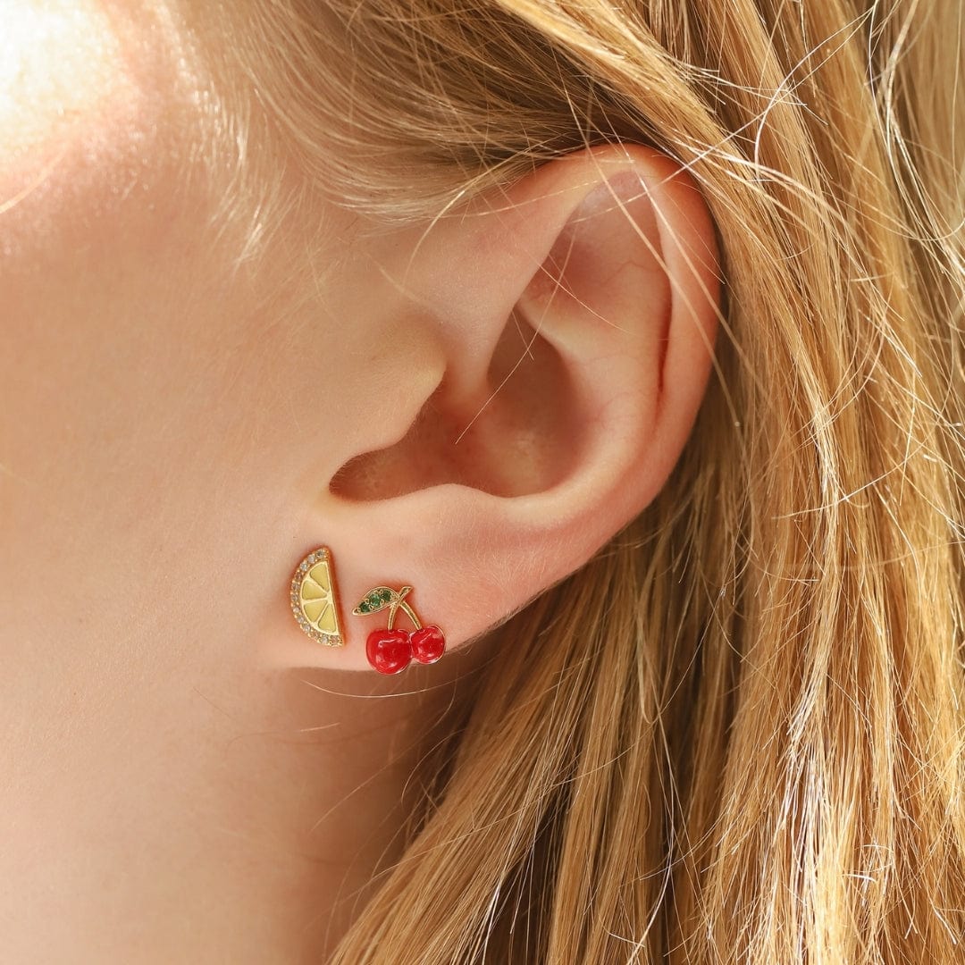 Red Cherry Earrings - Image 2
