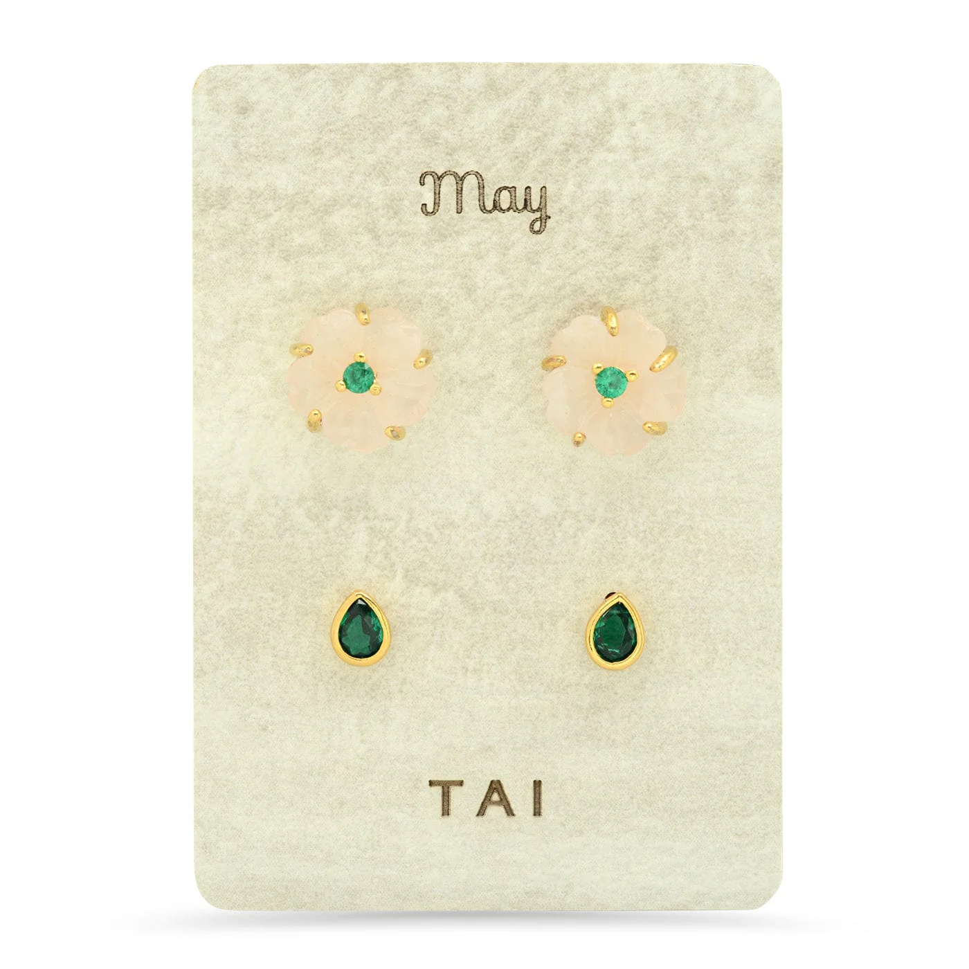 Rose Quartz Birthstone Earring Set - Image 5