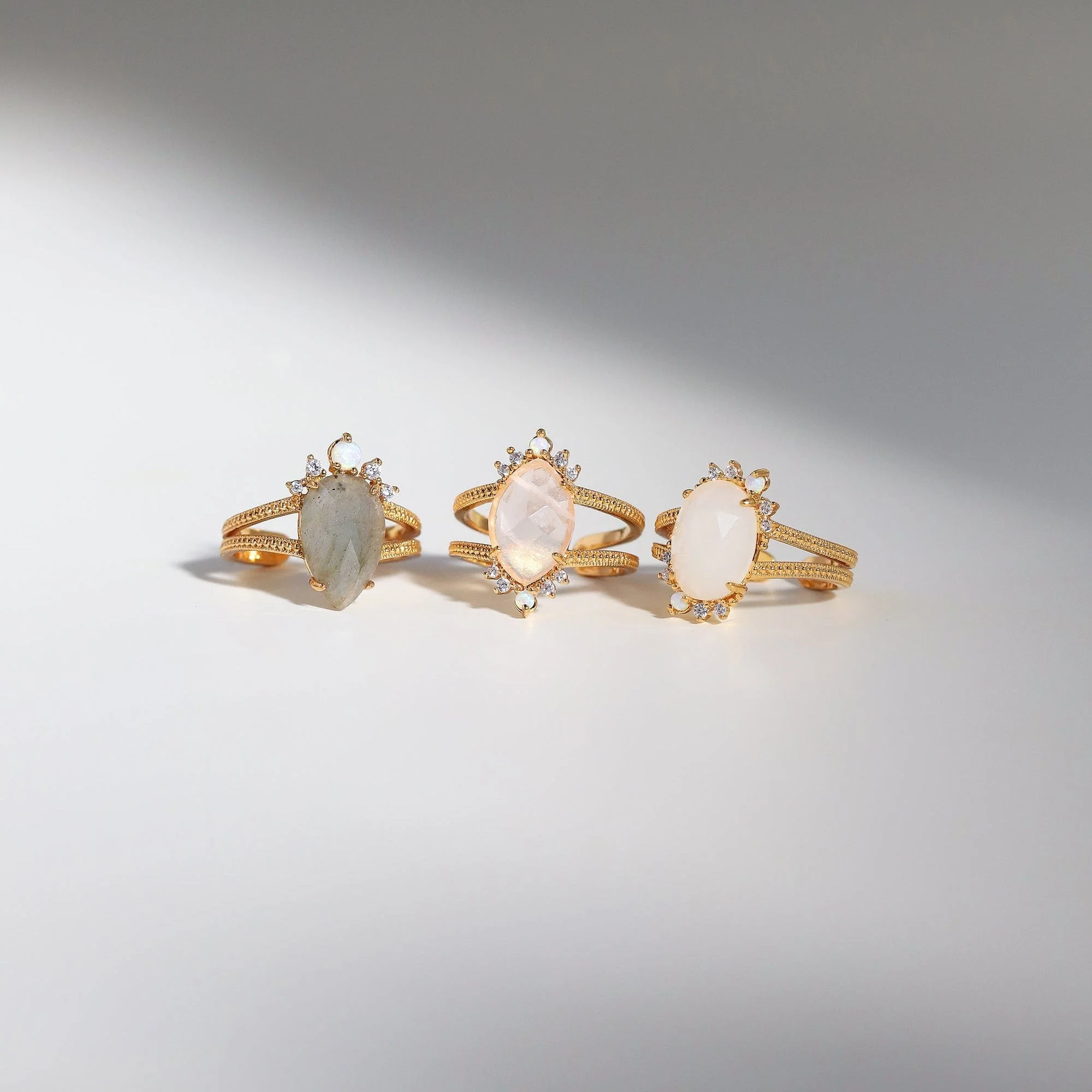 Rose Quartz Regal Open Ring - Image 3