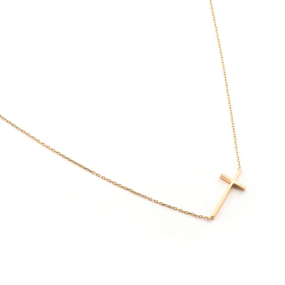 Horizontal Cross Necklace - Image 3