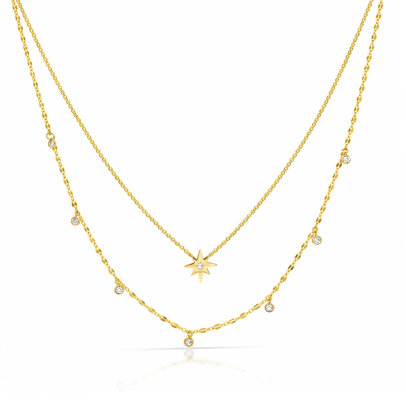 Double Layer Starburst Necklace
