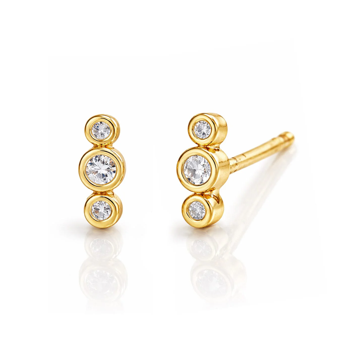 Three CZ Stud